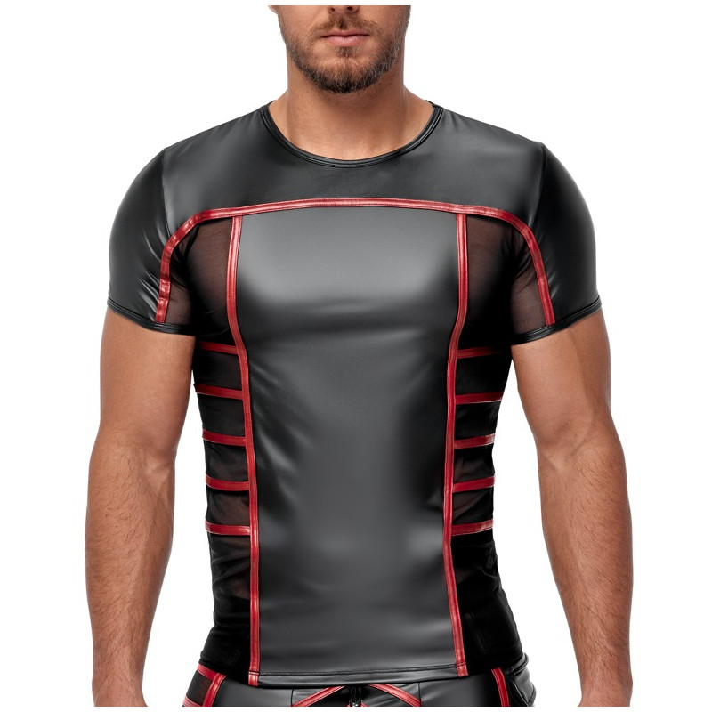 NEK T-shirt TOP ORMETO Noir-Rouge